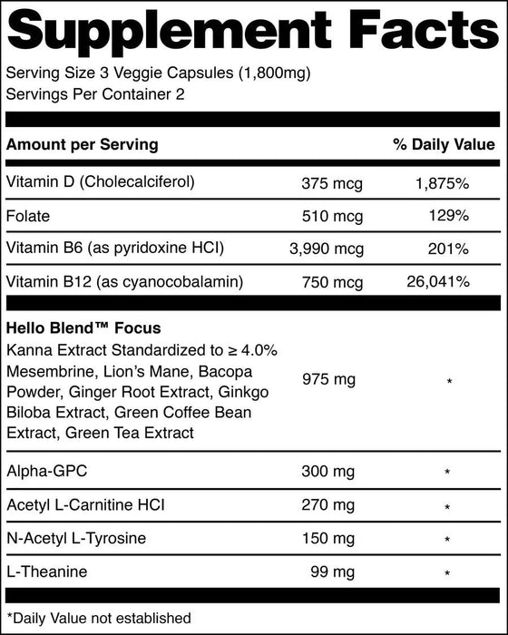 Hello Kanna Capsules - Day N Night | CBD, Kratom, Nootropic, Vape, Smoke, Head Shop
